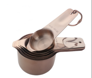 Measuring Cups - Heavy Duty Stainless Steel Copper Set of 7
