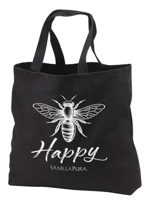 Bee Happy Shopping Bag - Black