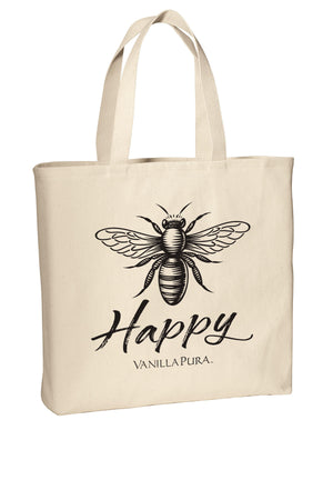 Bee Happy Shopping Bag - Cream