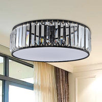 Elizabeth Crystal Drum Fixture - Modern Elegance for Bedrooms