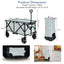 Outdoor Folding Wagon Cart with Adjustable Handle and Universal Wheels-Gray