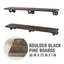 RESTORE Boulder Black 36 in. Shelves with L-Shaped Brackets