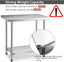 24 x 36 Inch Stainless Steel Commercial Kitchen Food Prep Table