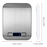 5/10KG Digital Kitchen Scale Stainless Steel Portable Kitchen Food Scale LED Display Electronic Jewelry Baking Weight Scales