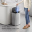 13-Gallon Stainless Steel Kitchen Trash Can with Hand Wave Motion Sensor Lid