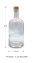 Glass Decanter - Wood Cap - Whiskey Bottle - Case of 50