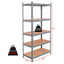 71 inch Heavy Duty Steel Adjustable 5 Level Storage Shelves-Gray