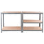 71 inch Heavy Duty Steel Adjustable 5 Level Storage Shelves-Gray