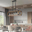 Vintage Wood Pendant Light – 5 Light Hanging Fixture